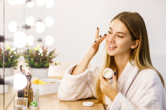 Applying Serum on Face