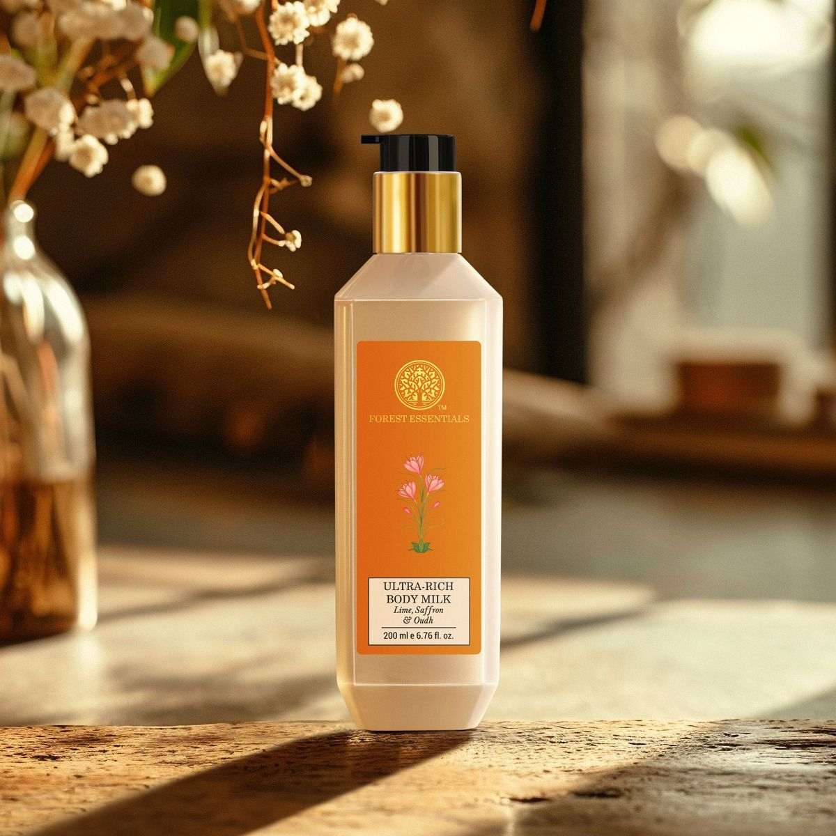 Moisture Rich Body Milk Lime, Saffron & Oudh â€“ Forest Essentials