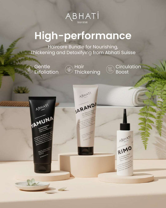 High-performance Haircare Bundle for Nourishing, Thickening and Detoxifying from Abhati Suisse