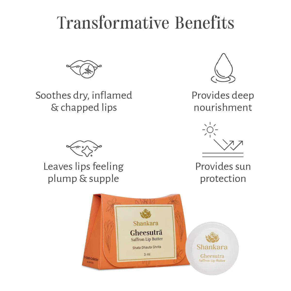 Gheesutra Saffron Lip Butter - Shankara