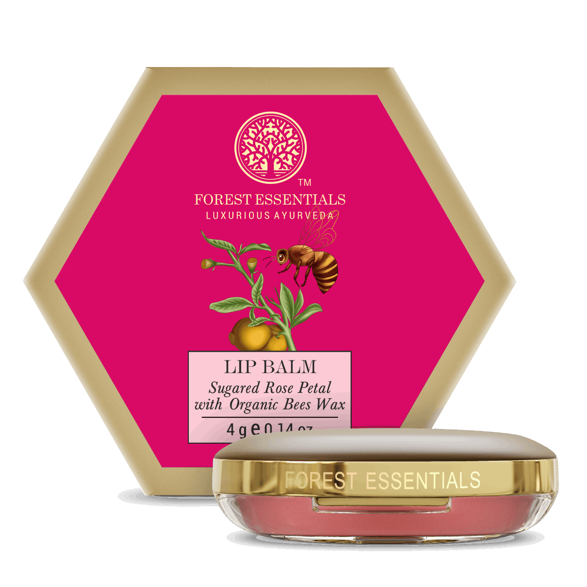 Luscious Lip Balm Sugared Rose Petal - Forest Essentials