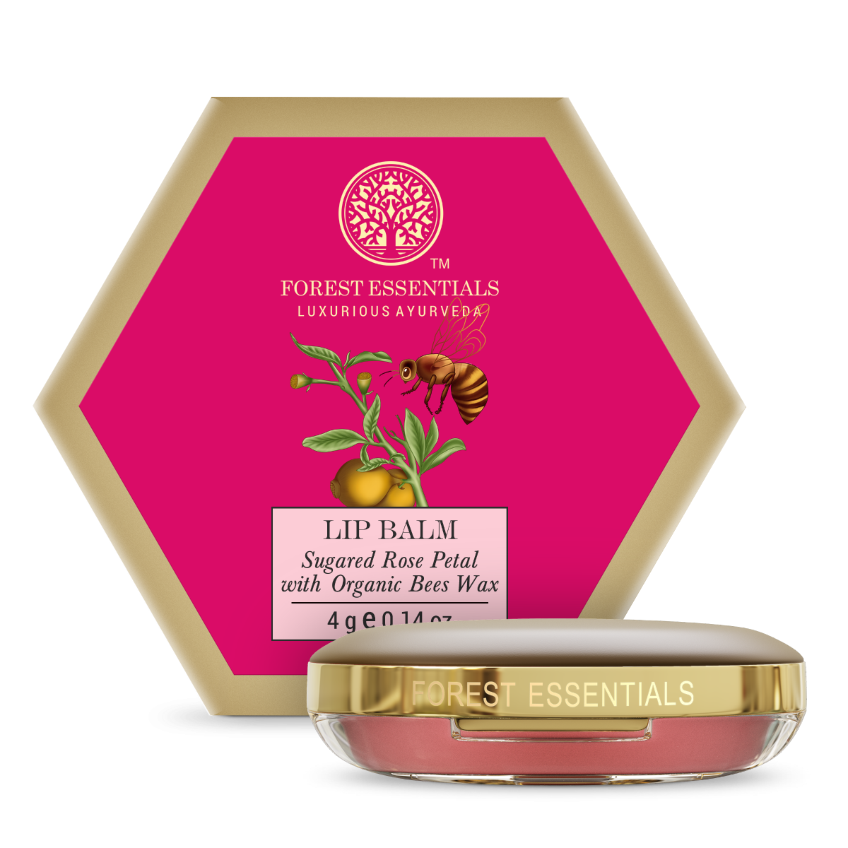 Luscious Lip Balm Sugared Rose Petal - Forest Essentials