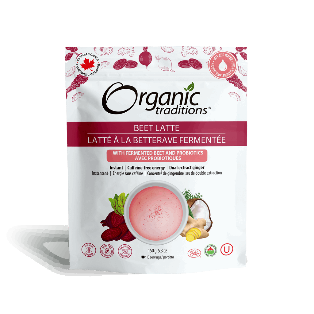 Organic Beet Latte with Fermented Beets and Probiotics - Organic Traditions