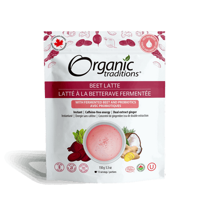 Organic Beet Latte with Fermented Beets and Probiotics - Organic Traditions