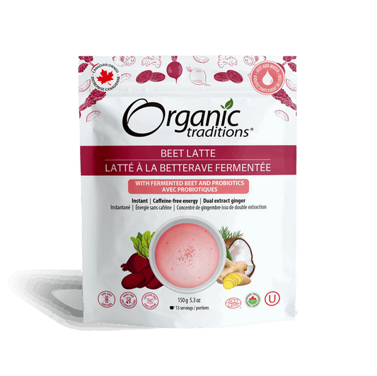 Organic Beet Latte with Fermented Beets and Probiotics - Organic Traditions