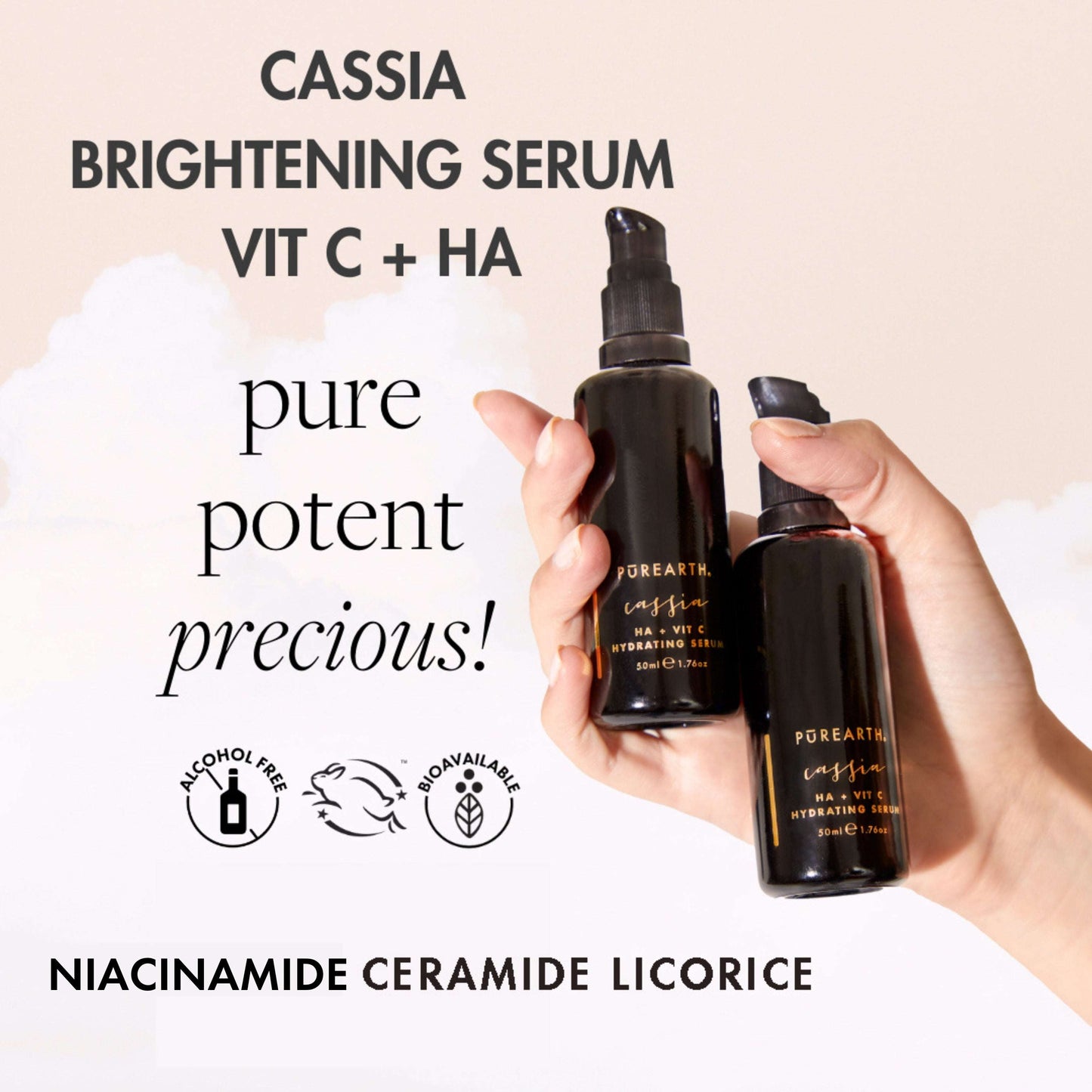 Cassia HA + Vitamin C Serum - Purearth