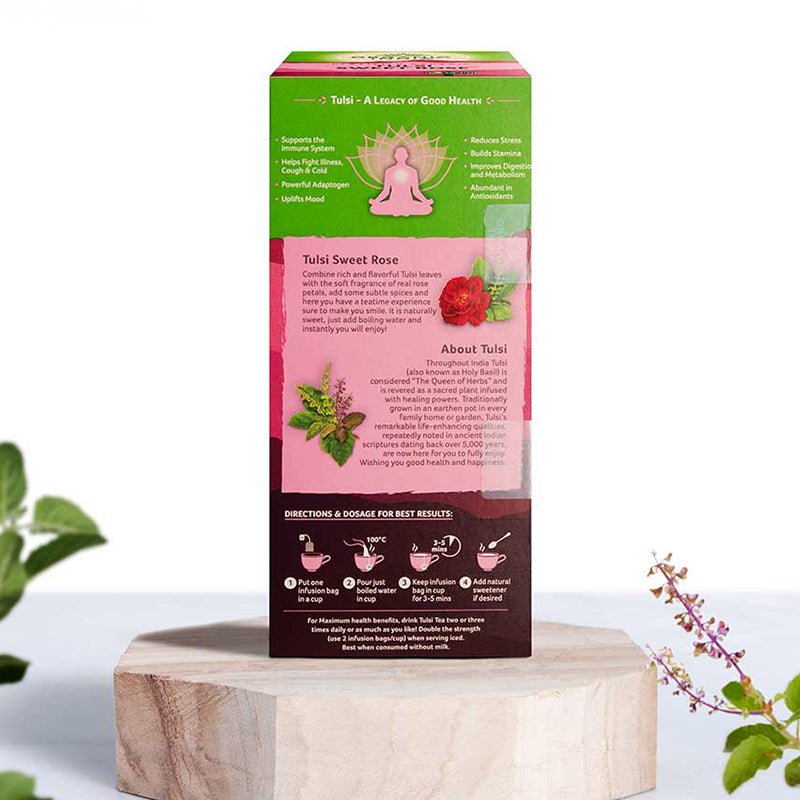 Organic Tulsi Sweet Rose Tea Organic India Mudra